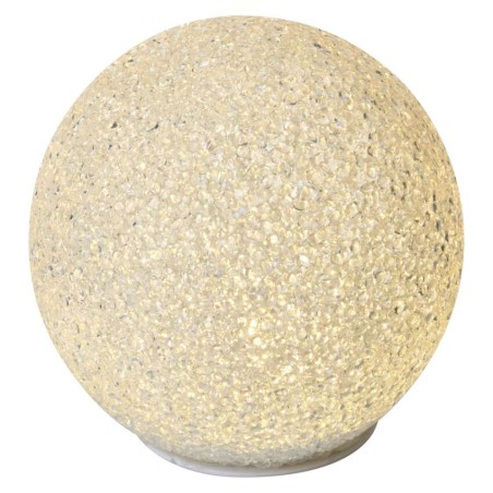 LED dekorace – koule, 12cm, 3x AA, teplá bílá, časovač