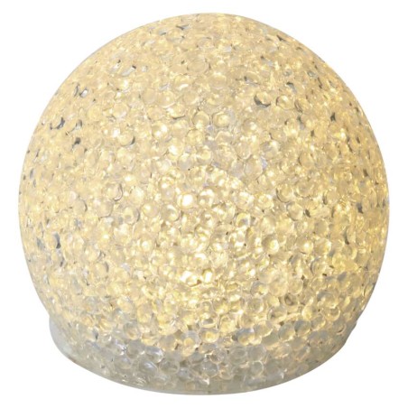 LED dekorace – koule, 8cm, 3x AA, teplá bílá, časovač