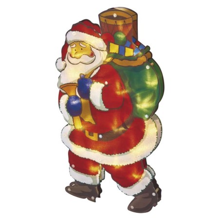 Dekoracje - 20 LED mikołaj 3D 45cm 3x AA IP20, WW, timer