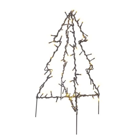 LED Weihnachtsbaum Metall, 50 cm, Außen/Innen, warmweiss, Timer