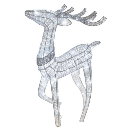 LED karácsonyi 3D rénszarvas, 76 cm, beltéri, hideg fehér, időzítő