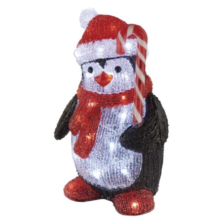 LED Weihnachts-Pinguin, 30,5 cm, Außen und Innen, Kaltweiß