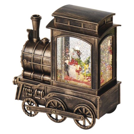 LED Weihnachts-Lokomotive 17x16 cm, 3x AA, Innen, warmweiss, Timer