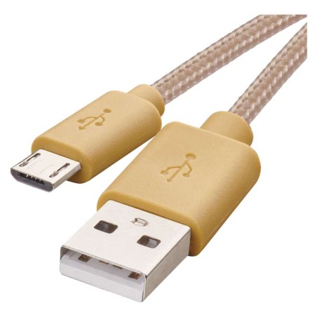Nabíjecí a datový kabel USB-A 2.0 / micro USB-B 2.0, 1 m, zlatý