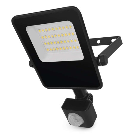 LED reflektor VISIO s pohybovým čidlem, 20 W, černý, neutrální bílá