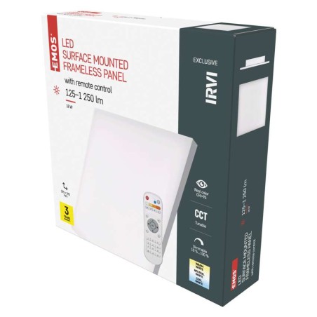 LED stropno svetilo IRVI 30x30, 18W, zatemnilno, nastavljiva CCT