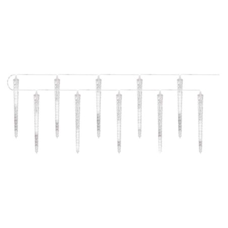 LED karácsonyi fényfüzér – 10x jégcsap, 3,6 m, kültéri és beltéri, hideg fehér