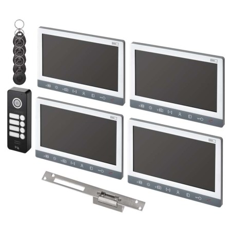 Kamera  EM-10AHD RF-4 + 4x monitor + zamek FAB1211MB