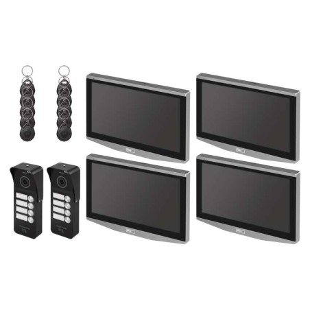 Video-Türsprechanlagen-Set IP-750 mit 2 Eingängen für 4 Teilnehmer