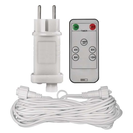 Napájecí zdroj s dálkovým ovladačem a prodlužovací kabel Profi bílý, 10 m