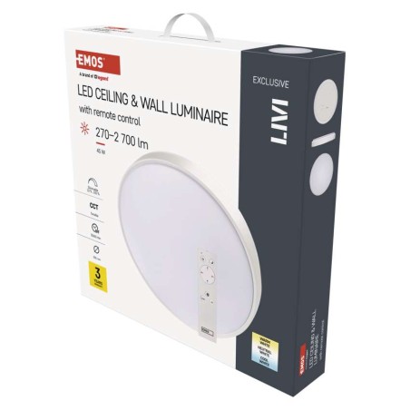 LED-Leuchte LIVI 50 cm, 45 W, warm-kaltweiß, dimmbar mit Fernbedienung