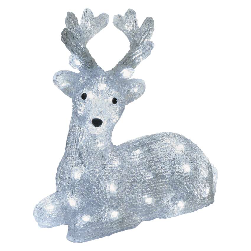 LED Weihnachtlicher Hirsch, 27 cm, Außen und Innen, Kaltweiß, Timer | EMOS  DE
