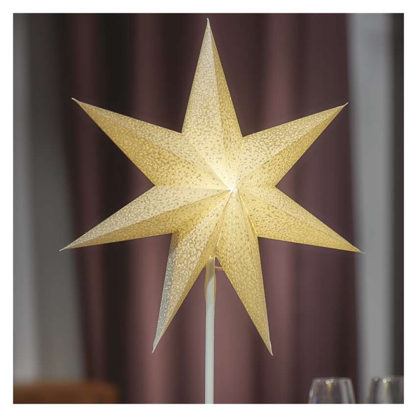 LED Papierstern mit Ständer, 45 cm, Innen