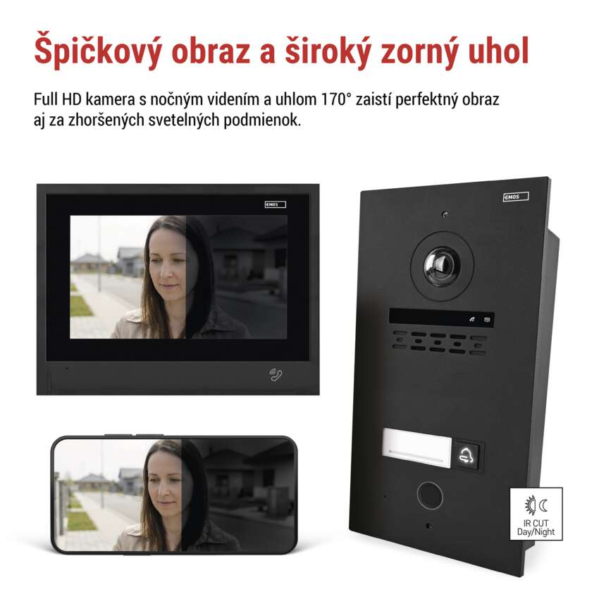 Vonkajšia kamerová jednotka GoSmart IP-880A 2WIRE s čítačkou RFID a snímačom odtlačkov prstov