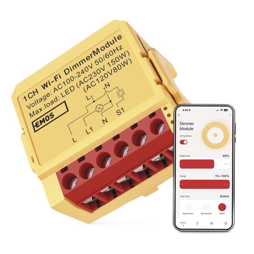 Stmívací modul EMOS GoSmart IP-2211DW, jednokanálový, Wi-Fi – produktová prezentace