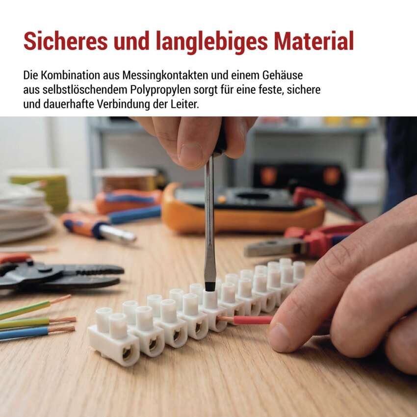 Klemmleiste 2,5–4 mm2, weiss