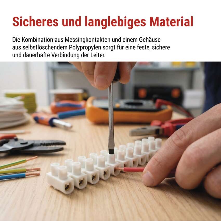 Klemmleiste 6–10 mm2, weiss