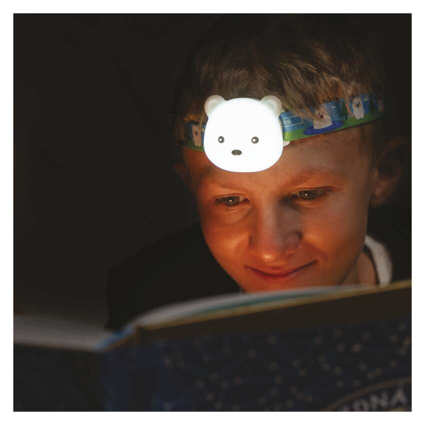 LED nabíjacia čelovka medveď P3543, 80 lm, Li-Pol 500 mAh