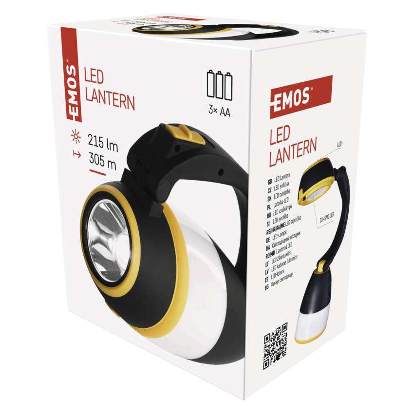 LED večnamenska svetilka za kampiranje P4008, 215 lm, 3× AA