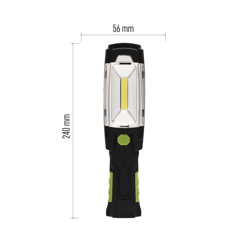 COB LED + LED uzlādējama lampa darbam P4518, 380 lm, 2500 mAh