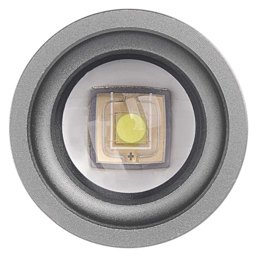 LED įkraunamas metalinis žibintuvėlis, 600 lm, 1 200 mAh