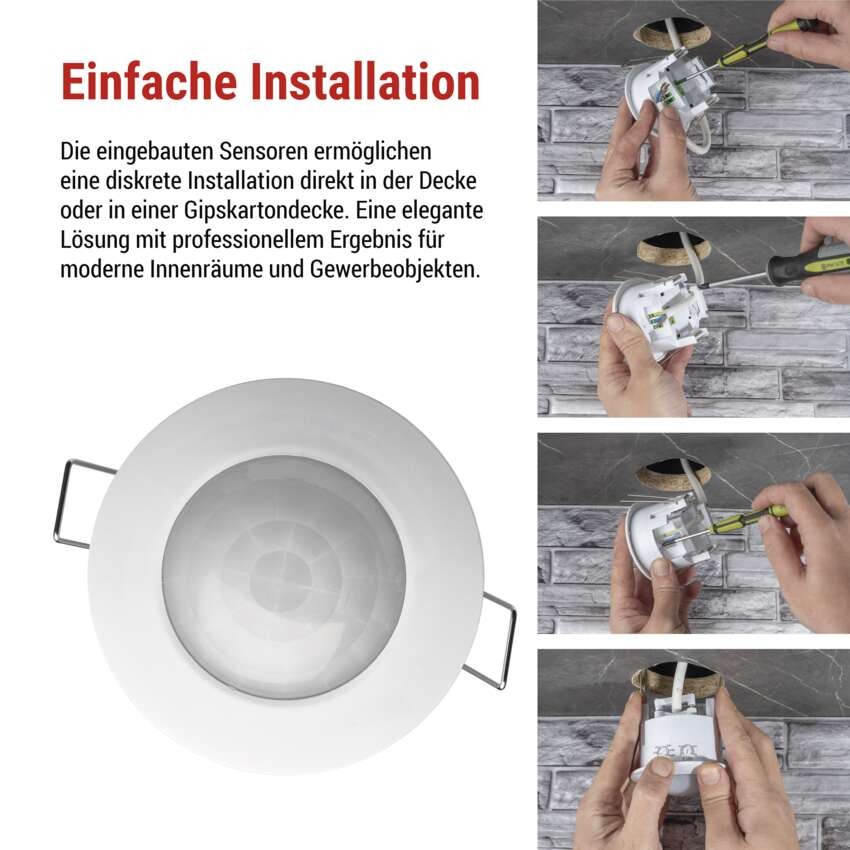 Bewegungsmelder (PIR-Sensor) IP20 1200W Weiss