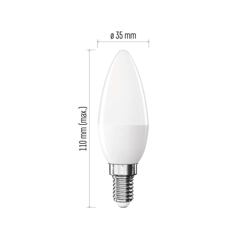 LED žiarovka Basic Candle E14 / 8,8 W (60 W) / 806 lm / Teplá biela