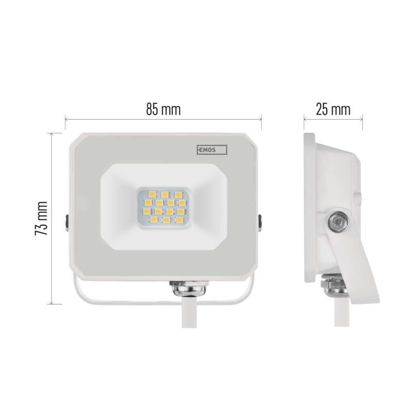 Naświetlacz LED SIMPO 10 W, biały, neutralna biel