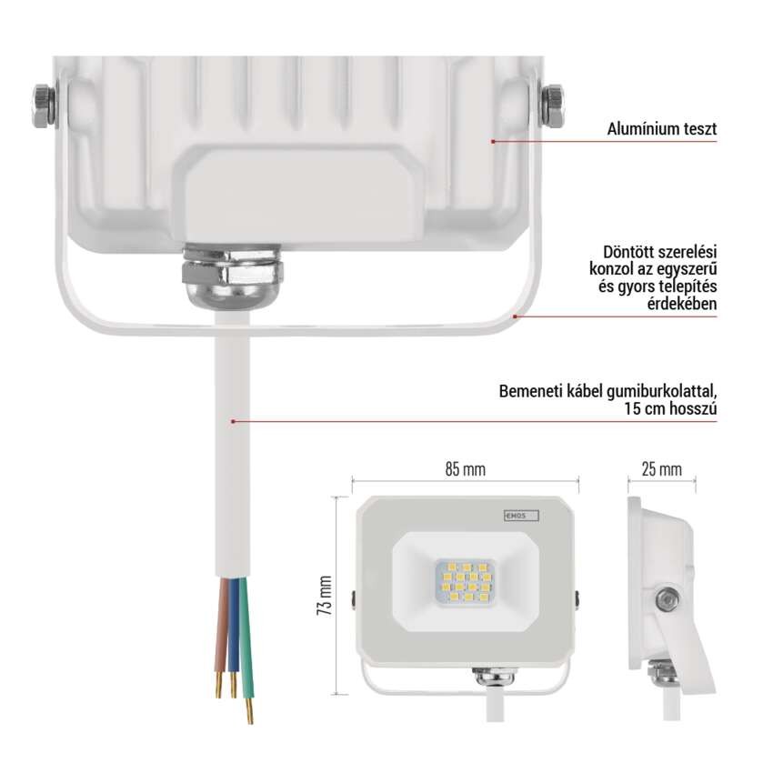 LED reflektor SIMPO 10 W természetes fehér