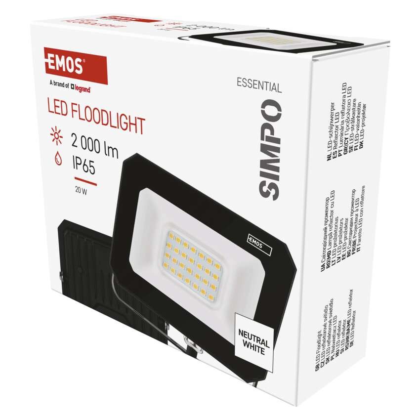 Naświetlacz LED SIMPO 20W, neutralna biel