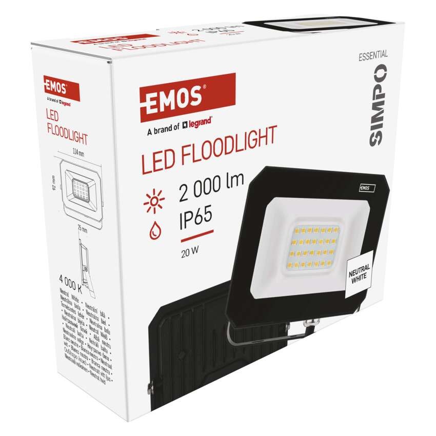 Naświetlacz LED SIMPO 20W, neutralna biel
