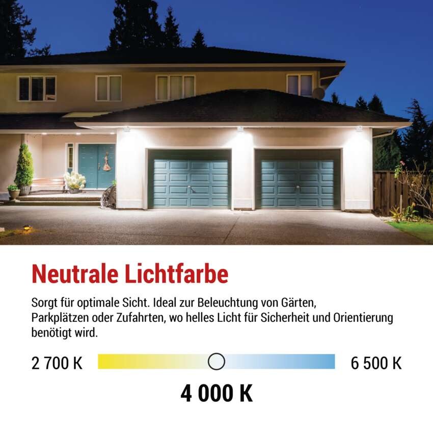 LED reflektor SIMPO 30W, weiß, IP65, 3000 lm, neutralweiß
