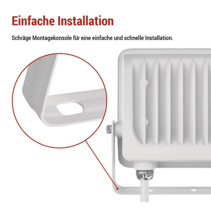 LED reflektor GLARO 30W, weiß, IP65, 3000 lm, neutralweiß