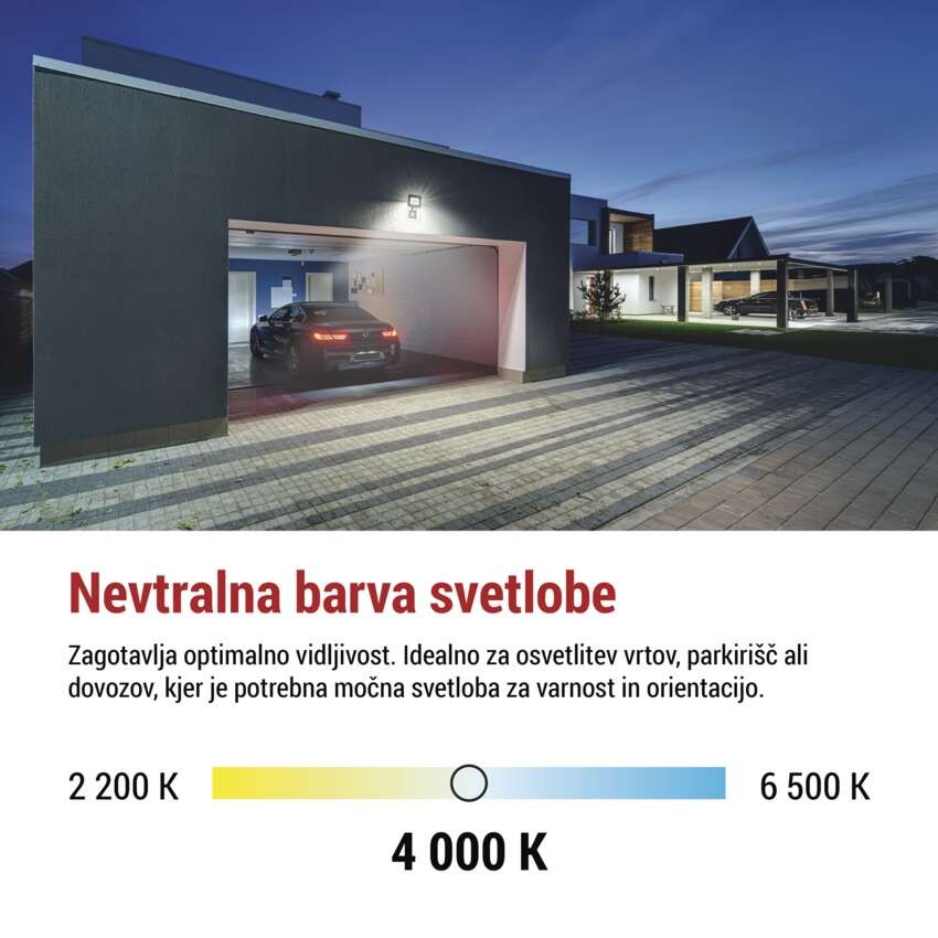 LED reflektor SIMPO PIR 20 W nevtralna bela