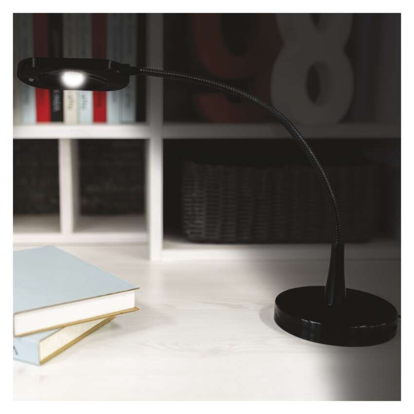 EMOS LED asztali lámpa black & home, fekete