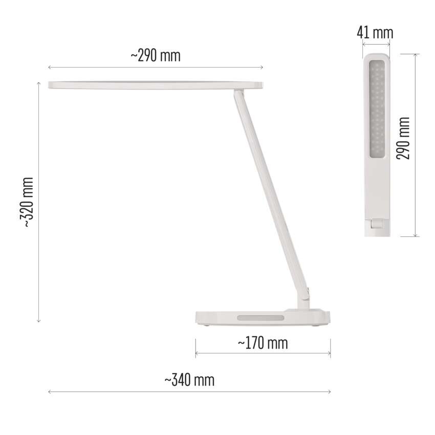 LED stolní lampa CARSON, bílá