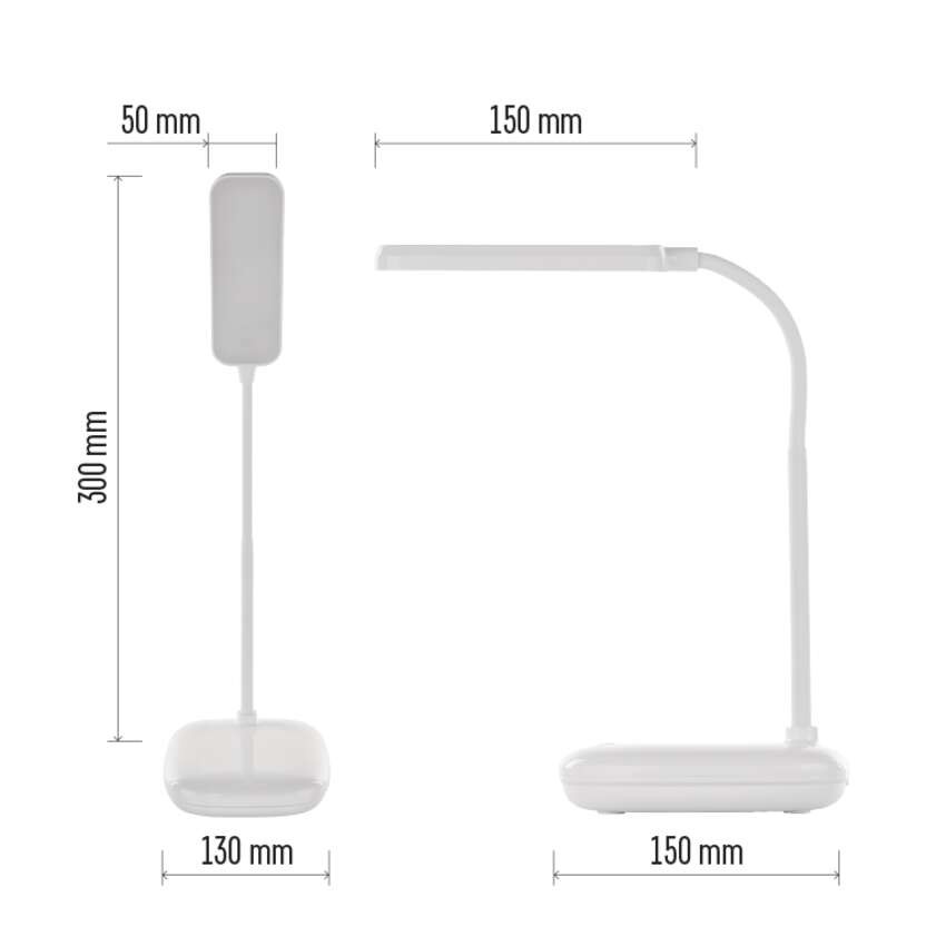 LED Schreibtischlampe MOLLY, weiss