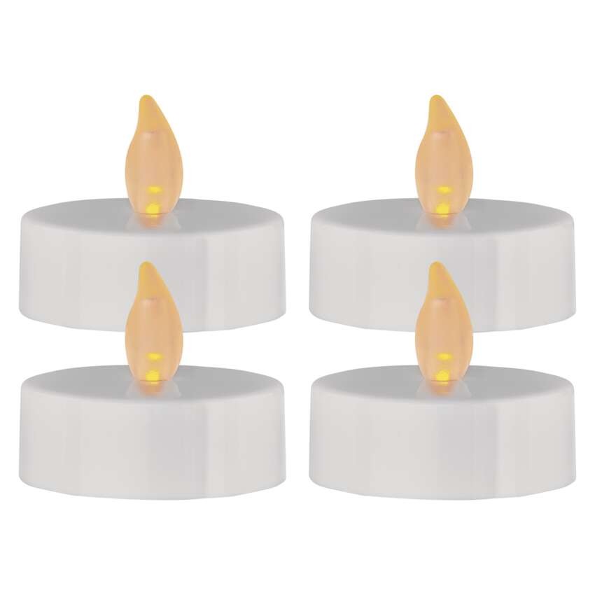 LED Dekoration – 4x Teelicht maxi, 4x CR2032, Innen, Vintage