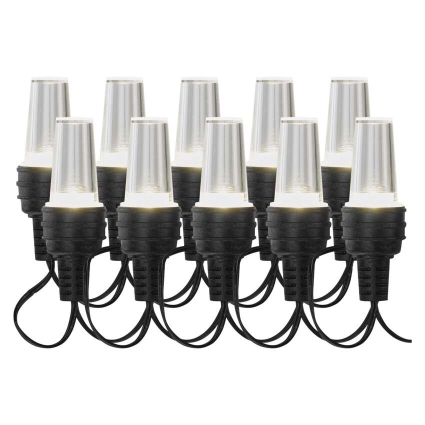 LED Lichterkette – 10x Partylichter, 4,5 m, Außen und Innen, Kaltweiß