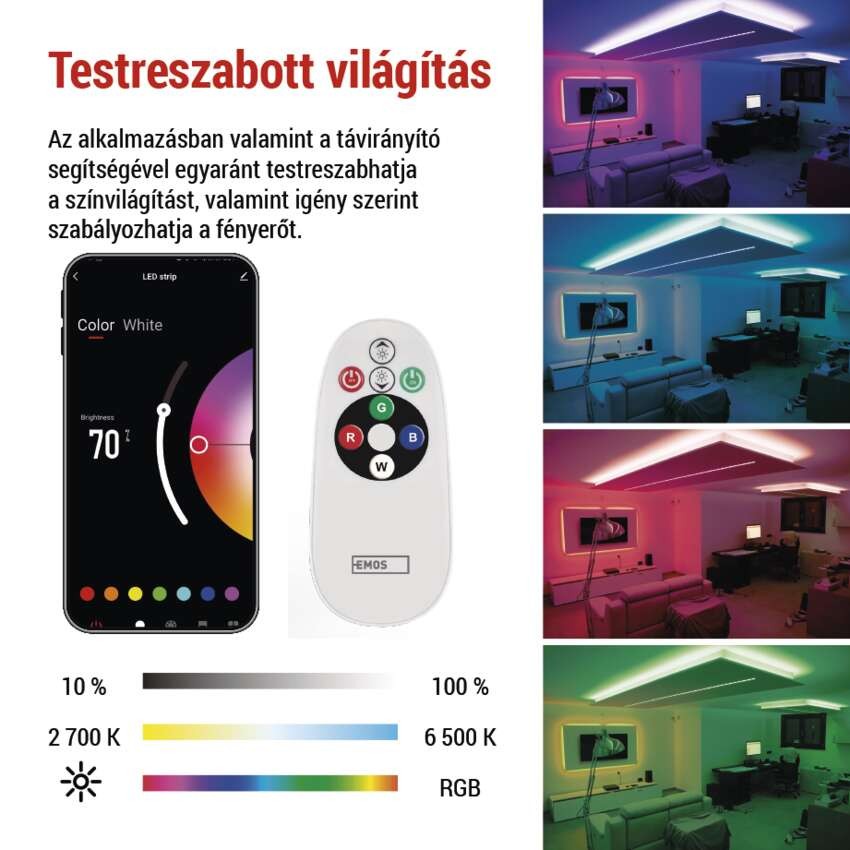 GoSmart LED szalag WiFi 5m, 22W, 1400lm, RGB/CCT