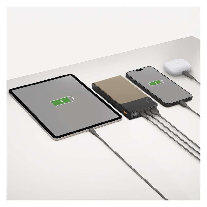 Powerbanka GP M2+ Series, 10 000 mAh, 22,5 W, béžová