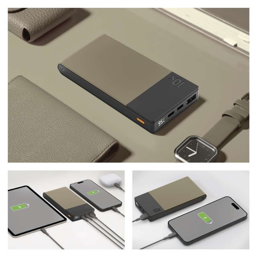 Powerbanka GP M2+ Series, 10 000 mAh, 22,5 W, béžová