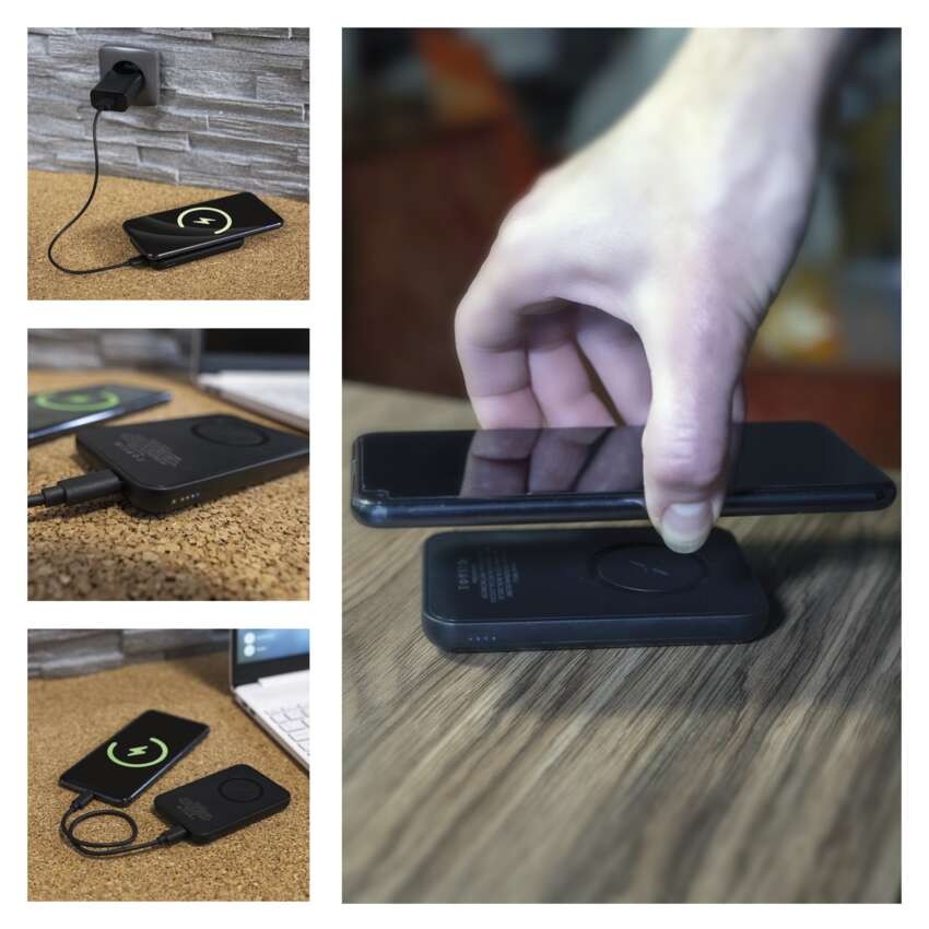 Juhtmevaba Powerbank WI 521, 5 000 mAh, 20 W, must