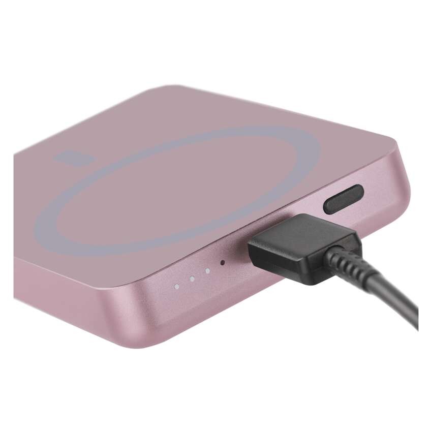 Powerbank EMOS WI 522, 5 000 mAh, 20 W+Wireless, baby pink
