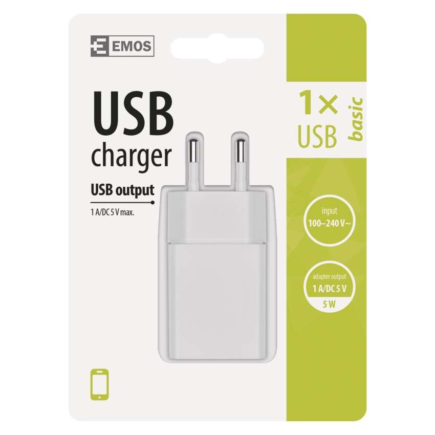USB Netzadapter BASIC  1A (5W)