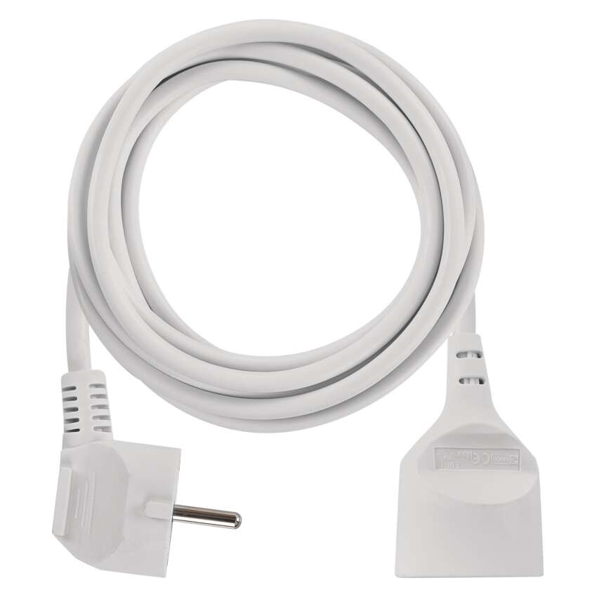 Predlžovací kábel 3 m / 1 zásuvka / biely / PVC / 1 mm2