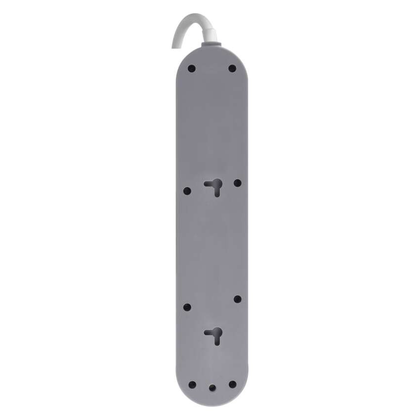 Podaljšek 2 m / 3 vtičnice / s stikalom / beli / 1× USB-A + 1× USB-C / 1,5 mm2