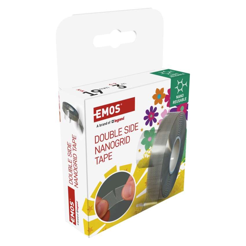  Doppelseitiges NANOGRID Klebeband 19 mm / 3 m, transparent