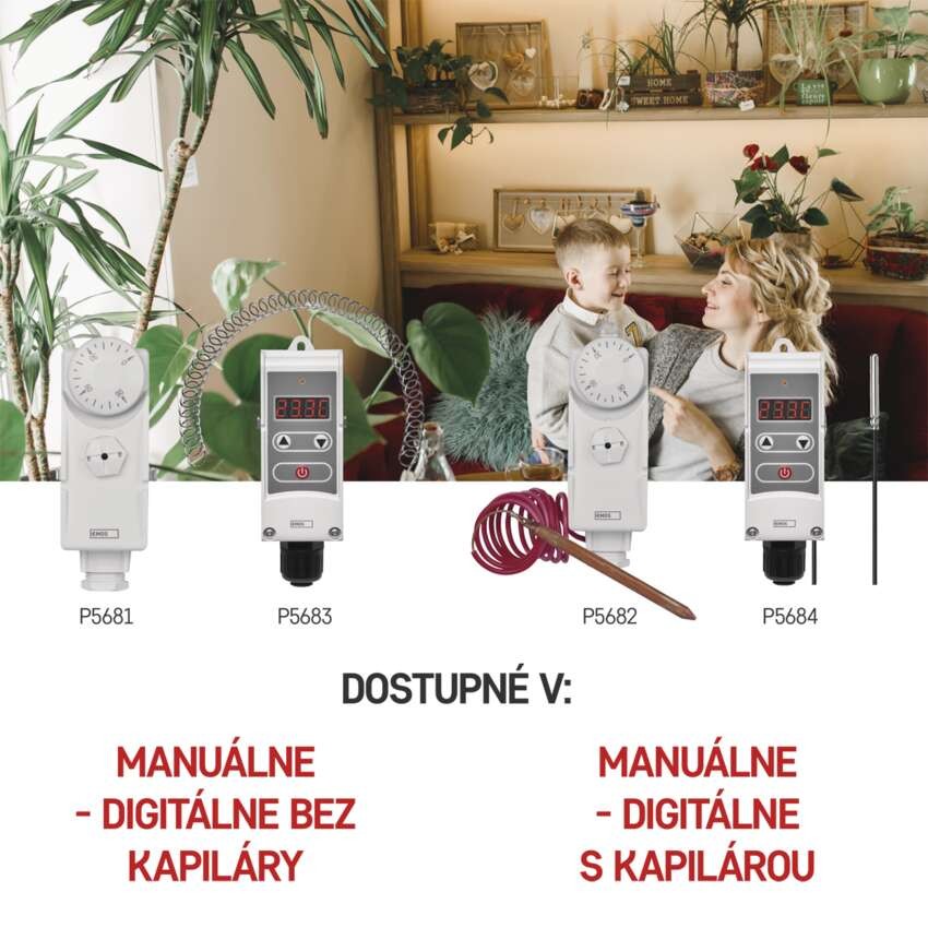 Príložný manuálny termostat P5683
