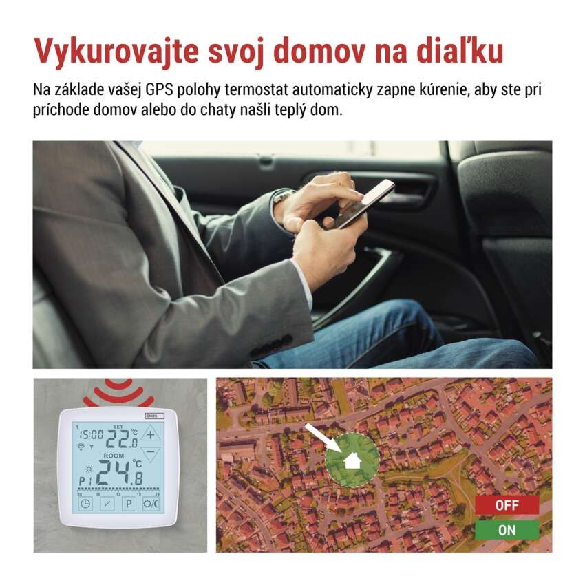 Izbový programovateľný bezdrôtový WiFi GoSmart termostat P56S11